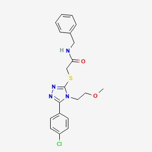 N-benzyl-2-[[5-(4-chlorophenyl)-4-(2-methoxyethyl)-1,2,4-triazol-3-yl]sulfanyl]acetamide