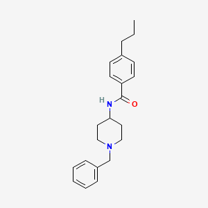 molecular formula C22H28N2O B4815136 N-(1-benzylpiperidin-4-yl)-4-propylbenzamide 