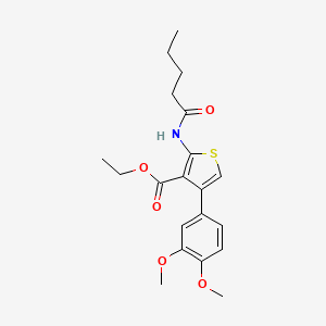 molecular formula C20H25NO5S B4815157 ethyl 4-(3,4-dimethoxyphenyl)-2-(pentanoylamino)-3-thiophenecarboxylate 