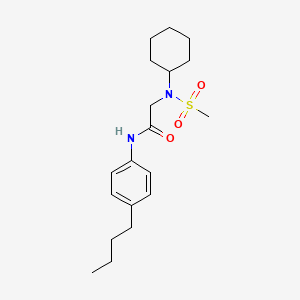 N-(4-butylphenyl)-2-[cyclohexyl(methylsulfonyl)amino]acetamide