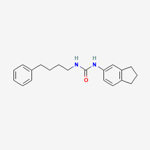 molecular formula C20H24N2O B4815206 N-(2,3-dihydro-1H-inden-5-yl)-N'-(4-phenylbutyl)urea 