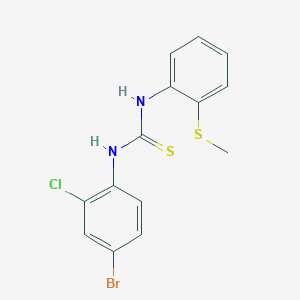 molecular formula C14H12BrClN2S2 B4815213 N-(4-bromo-2-chlorophenyl)-N'-[2-(methylthio)phenyl]thiourea 