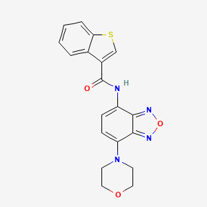 molecular formula C19H16N4O3S B4815221 N-[7-(4-morpholinyl)-2,1,3-benzoxadiazol-4-yl]-1-benzothiophene-3-carboxamide 