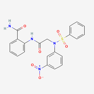 2-{[N-(3-nitrophenyl)-N-(phenylsulfonyl)glycyl]amino}benzamide