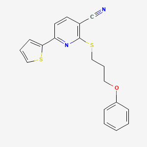 2-[(3-phenoxypropyl)thio]-6-(2-thienyl)nicotinonitrile