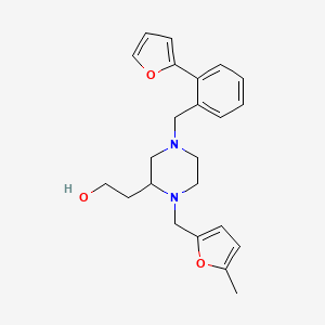 2-{4-[2-(2-furyl)benzyl]-1-[(5-methyl-2-furyl)methyl]-2-piperazinyl}ethanol