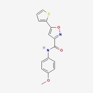 molecular formula C15H12N2O3S B4815297 N-(4-methoxyphenyl)-5-(2-thienyl)-3-isoxazolecarboxamide 