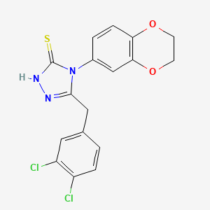 5-(3,4-dichlorobenzyl)-4-(2,3-dihydro-1,4-benzodioxin-6-yl)-4H-1,2,4-triazole-3-thiol