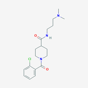 1-(2-chlorobenzoyl)-N-[3-(dimethylamino)propyl]-4-piperidinecarboxamide