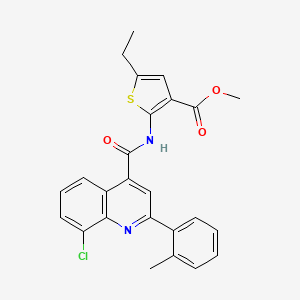 methyl 2-({[8-chloro-2-(2-methylphenyl)-4-quinolinyl]carbonyl}amino)-5-ethyl-3-thiophenecarboxylate