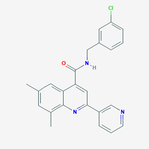 N-(3-chlorobenzyl)-6,8-dimethyl-2-(3-pyridinyl)-4-quinolinecarboxamide