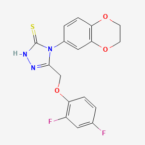 5-[(2,4-difluorophenoxy)methyl]-4-(2,3-dihydro-1,4-benzodioxin-6-yl)-4H-1,2,4-triazole-3-thiol