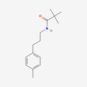 molecular formula C15H23NO B4815392 2,2-dimethyl-N-[3-(4-methylphenyl)propyl]propanamide 