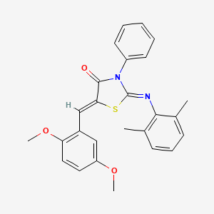 5-(2,5-dimethoxybenzylidene)-2-[(2,6-dimethylphenyl)imino]-3-phenyl-1,3-thiazolidin-4-one