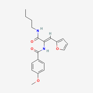 molecular formula C19H22N2O4 B4815413 N-[1-[(butylamino)carbonyl]-2-(2-furyl)vinyl]-4-methoxybenzamide 