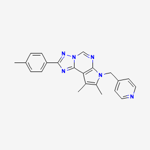 8,9-DIMETHYL-2-(4-METHYLPHENYL)-7-(4-PYRIDYLMETHYL)-7H-PYRROLO[3,2-E][1,2,4]TRIAZOLO[1,5-C]PYRIMIDINE