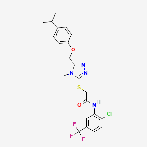 N-[2-chloro-5-(trifluoromethyl)phenyl]-2-[(4-methyl-5-{[4-(propan-2-yl)phenoxy]methyl}-4H-1,2,4-triazol-3-yl)sulfanyl]acetamide