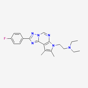 molecular formula C21H25FN6 B4815456 N,N-diethyl-2-[2-(4-fluorophenyl)-8,9-dimethyl-7H-pyrrolo[3,2-e][1,2,4]triazolo[1,5-c]pyrimidin-7-yl]ethanamine 