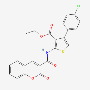 molecular formula C23H16ClNO5S B4815470 ethyl 4-(4-chlorophenyl)-2-{[(2-oxo-2H-chromen-3-yl)carbonyl]amino}-3-thiophenecarboxylate 