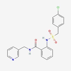 2-{[(4-chlorobenzyl)sulfonyl]amino}-N-(3-pyridinylmethyl)benzamide