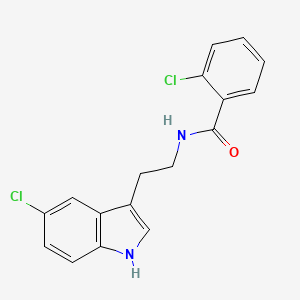 molecular formula C17H14Cl2N2O B4815489 2-chloro-N-[2-(5-chloro-1H-indol-3-yl)ethyl]benzamide 