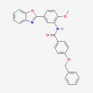 N-[5-(1,3-benzoxazol-2-yl)-2-methoxyphenyl]-4-(benzyloxy)benzamide