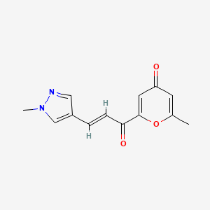 molecular formula C13H12N2O3 B4815519 2-methyl-6-[3-(1-methyl-1H-pyrazol-4-yl)acryloyl]-4H-pyran-4-one 