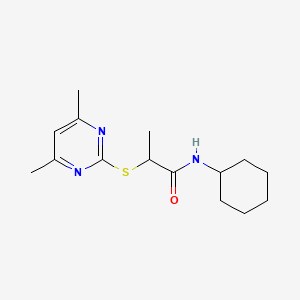 N-cyclohexyl-2-[(4,6-dimethylpyrimidin-2-yl)sulfanyl]propanamide