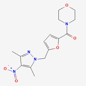 {5-[(3,5-DIMETHYL-4-NITRO-1H-PYRAZOL-1-YL)METHYL]-2-FURYL}(MORPHOLINO)METHANONE