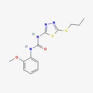 N-(2-methoxyphenyl)-N'-[5-(propylthio)-1,3,4-thiadiazol-2-yl]urea