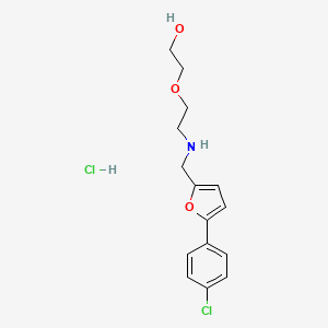 molecular formula C15H19Cl2NO3 B4815607 2-[2-({[5-(4-chlorophenyl)-2-furyl]methyl}amino)ethoxy]ethanol hydrochloride 