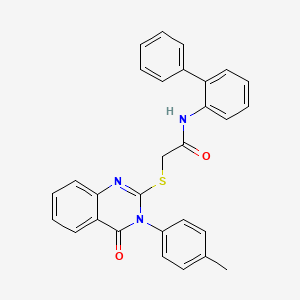 N-[1,1'-Biphenyl]-2-YL-2-{[3-(4-methylphenyl)-4-oxo-3,4-dihydro-2-quinazolinyl]sulfanyl}acetamide