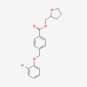 molecular formula C19H19BrO4 B4815620 tetrahydro-2-furanylmethyl 4-[(2-bromophenoxy)methyl]benzoate 