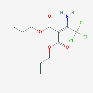 molecular formula C11H16Cl3NO4 B4815638 dipropyl (1-amino-2,2,2-trichloroethylidene)malonate 