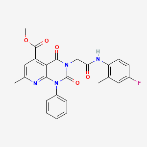 METHYL 3-{[(4-FLUORO-2-METHYLPHENYL)CARBAMOYL]METHYL}-7-METHYL-2,4-DIOXO-1-PHENYL-1H,2H,3H,4H-PYRIDO[2,3-D]PYRIMIDINE-5-CARBOXYLATE