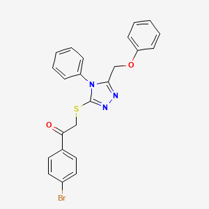 1-(4-bromophenyl)-2-{[5-(phenoxymethyl)-4-phenyl-4H-1,2,4-triazol-3-yl]thio}ethanone