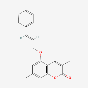 3,4,7-trimethyl-5-{[(2E)-3-phenylprop-2-en-1-yl]oxy}-2H-chromen-2-one