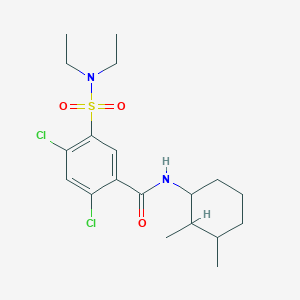 2,4-dichloro-5-[(diethylamino)sulfonyl]-N-(2,3-dimethylcyclohexyl)benzamide