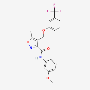 N-(3-methoxyphenyl)-5-methyl-4-{[3-(trifluoromethyl)phenoxy]methyl}-3-isoxazolecarboxamide