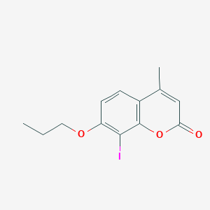 8-iodo-4-methyl-7-propoxy-2H-chromen-2-one