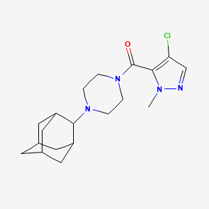 [4-(2-Adamantyl)piperazin-1-yl]-(4-chloro-2-methylpyrazol-3-yl)methanone