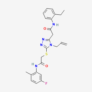 2-[(4-allyl-5-{2-[(2-ethylphenyl)amino]-2-oxoethyl}-4H-1,2,4-triazol-3-yl)thio]-N-(5-fluoro-2-methylphenyl)acetamide