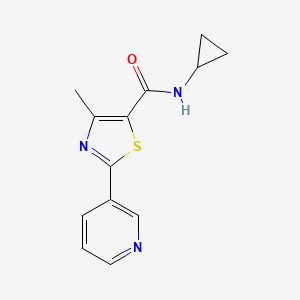 molecular formula C13H13N3OS B4815948 N-cyclopropyl-4-methyl-2-(3-pyridinyl)-1,3-thiazole-5-carboxamide 