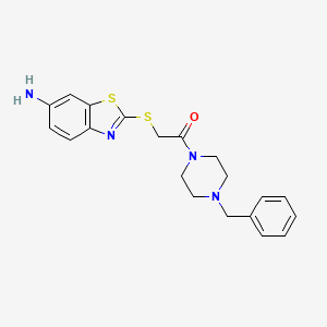 2-{[2-(4-benzyl-1-piperazinyl)-2-oxoethyl]thio}-1,3-benzothiazol-6-amine