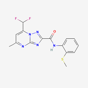 7-(DIFLUOROMETHYL)-5-METHYL-N~2~-[2-(METHYLSULFANYL)PHENYL][1,2,4]TRIAZOLO[1,5-A]PYRIMIDINE-2-CARBOXAMIDE