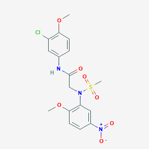 N~1~-(3-chloro-4-methoxyphenyl)-N~2~-(2-methoxy-5-nitrophenyl)-N~2~-(methylsulfonyl)glycinamide