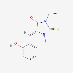 3-ethyl-5-(2-hydroxybenzylidene)-1-methyl-2-thioxo-4-imidazolidinone