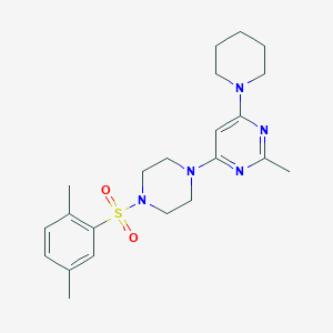 4-[4-(2,5-Dimethylbenzenesulfonyl)piperazin-1-YL]-2-methyl-6-(piperidin-1-YL)pyrimidine