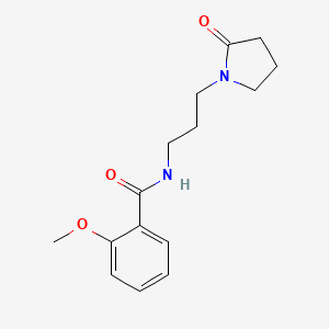 molecular formula C15H20N2O3 B4816024 2-methoxy-N-[3-(2-oxo-1-pyrrolidinyl)propyl]benzamide 