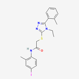 2-{[4-ethyl-5-(2-methylphenyl)-4H-1,2,4-triazol-3-yl]thio}-N-(4-iodo-2-methylphenyl)acetamide